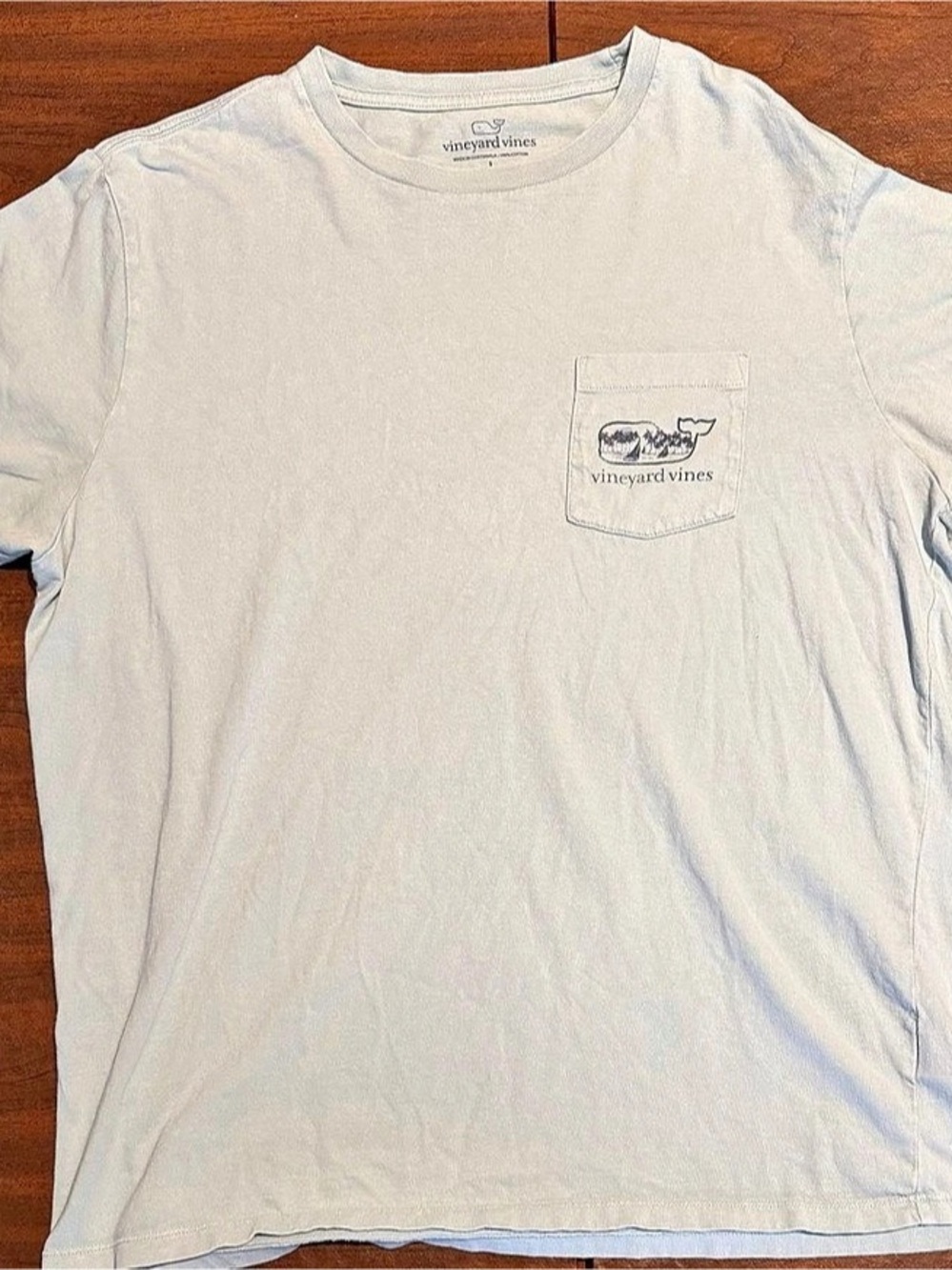 vineyard vines Palm Tree Whale Fill Short-Sleeve Pocket Tee Pocket Tee Blue